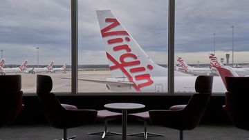 Virgin Australia Melbourne lounge runway view