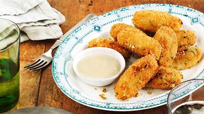 Recipe: <a href="http://kitchen.nine.com.au/2016/05/13/13/54/jamn-and-herb-croquettes" target="_top">Jam&oacute;n and herb croquettes</a>