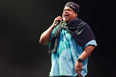David Jude Jolicoeur of De La Soul performs on Day 2 of the V Festival at Hylands Park on August 23, 2015 in Chelmsford, England.  
