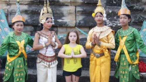 Taya is a proud member of her local Cambodian dance group. (Supplied)