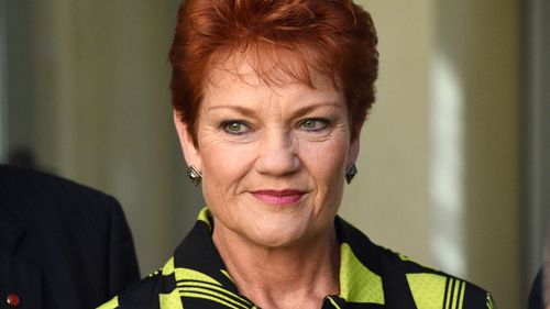 One Nation Senators Pauline Hanson poses for a photo before an induction for new senators at Parliament House in Canberra on August 23, 2016. (AAP)