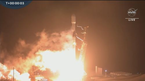 The spacecraft moments after launch.