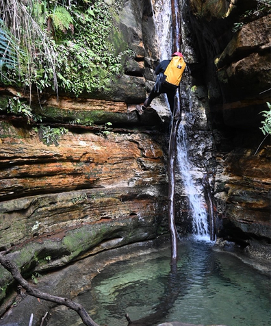 During the tour we descended two waterfalls, waterproofed gear is recommended.