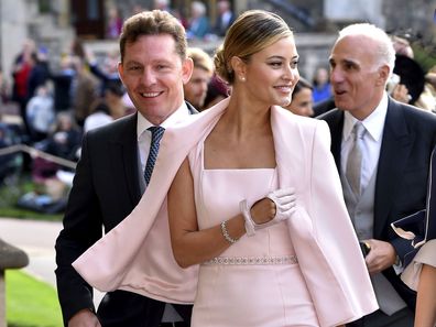 Nick Candy and Holly Valance arrive for the wedding of Princess Eugenie of York and Jack Brooksbank 