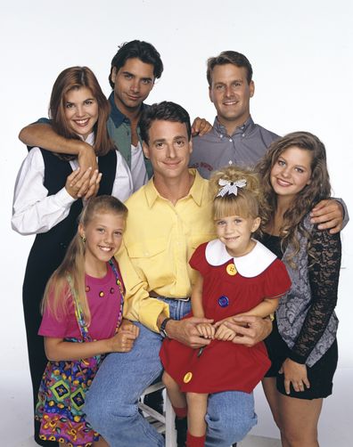 Full House, cast, Lori Loughlin, John Stamos, Dave Coulier, Candace Cameron Bure, Mary Kate Olsen, Bob Saget, Jodie Sweetin.