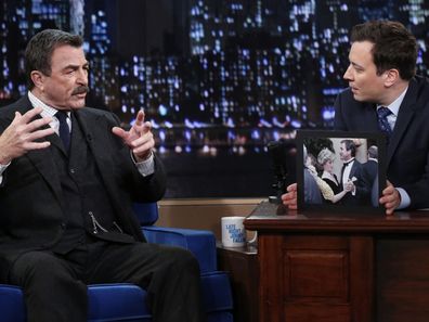 Tom Selleck and Jimmy Fallon