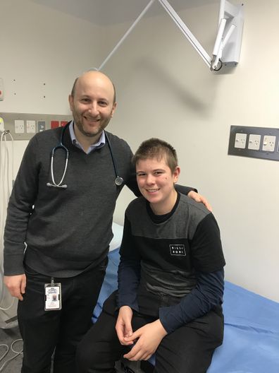 Isaac with doctor