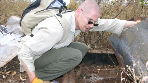 Biologist Bryan Fry found the snake on a loading wharf. Picture: AAP