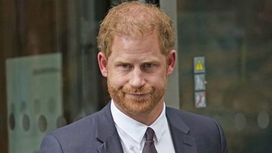 Prince Harry leaves the High Court after giving evidence in London in June, 2023.
