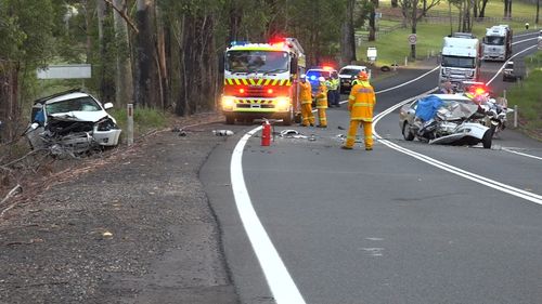 Both drivers were killed in this smash at Jerrawangala on the NSW south coast this morning. (9NEWS)