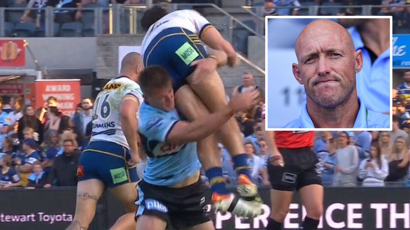 Craig Fitzgibbon admits fault but rejects controversial theory after Cronulla back-rower's ugly tackle