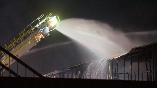 Despite firefighter's efforts, the school building was completely gutted and will need to be demolished.