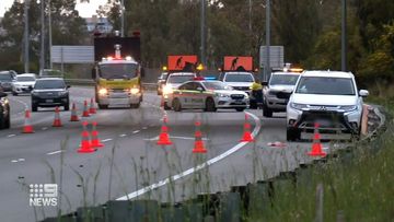 The horror smash shutdown a number of lanes on the Mitchell Freeway.