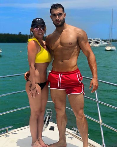 Britney Spears, boyfriend, Sam Asghari, beach