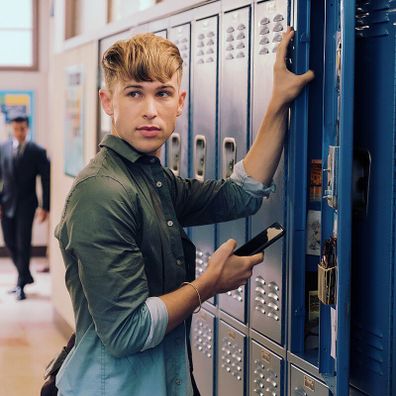 Tommy Dorfman in character as Ryan Shaver in 13 Reasons Why