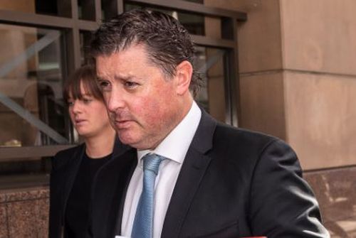 Prosecutor Matt Fisher leaves the Melbourne Magistrates Court after giving evidence in the Ristevski case. Picture: AAP