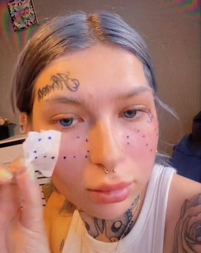 She Got Her Gf Face Tattooed on Her Face