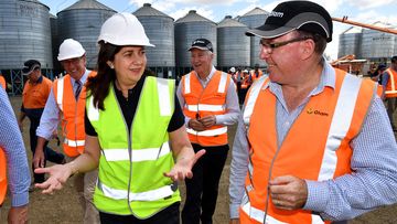 Ms Palaszczuk on the campaign trail today. (AAP)