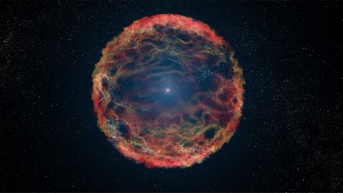 A NASA depiction of a supernova star.