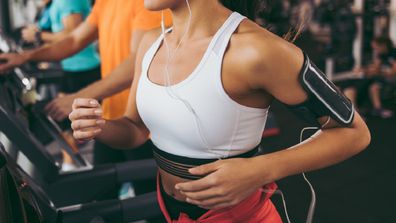 Woman exercising at gym