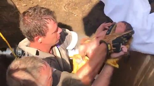 A newborn was rescued from a drain in South Africa.
