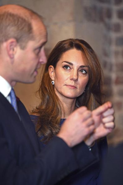 Britain's Prince William and Kate, the Duchess of Cambridge attend the launch of the National Emergencies Trust in 2019.