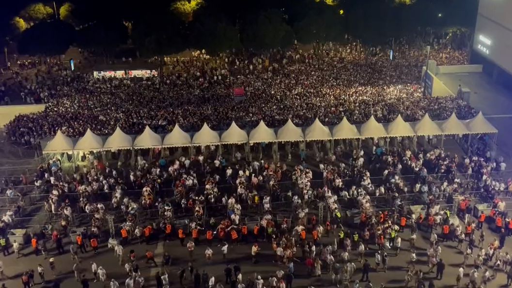 Thousands of stadium-goers are held up outside Stade Velodrome ahead of kick-off between England and Argentina.