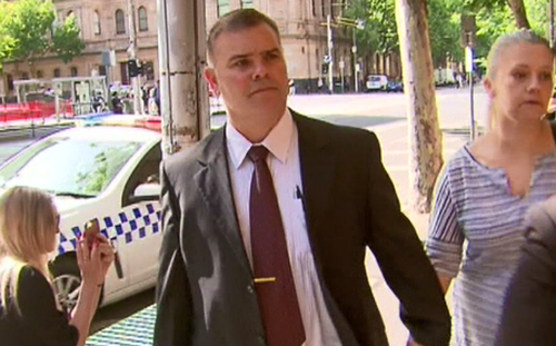 Senior Constable David Jenkin arrived at court today. (9NEWS)