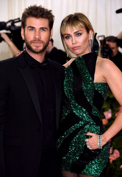 Miley Cyrus, Liam Hemsworth, Metropolitan Museum of Art Costume Institute Benefit Gala, 2019, New York, USA