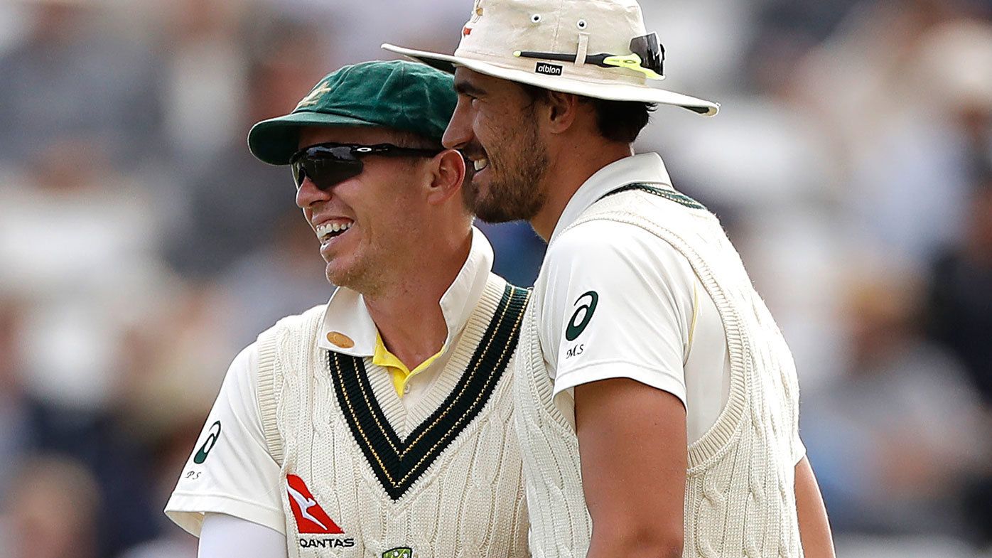  Peter Siddle and Mitchell Starc celebrates after Australia bowled out Derbyshire