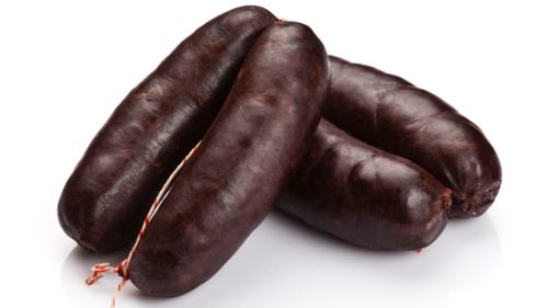 The butcher used a stick of black pudding "as a battering ram". (Getty)