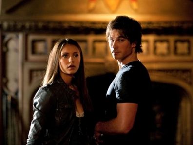 Nina Dobrev and Iam Somerhalder in The Vampire Diaries