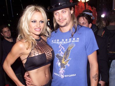 Kid Rock and Pamela Anderson at the MTV Video Music 2001 Awards at the Metropolitan Opera House at the Lincoln Center in New York City on September 6, 2001. 