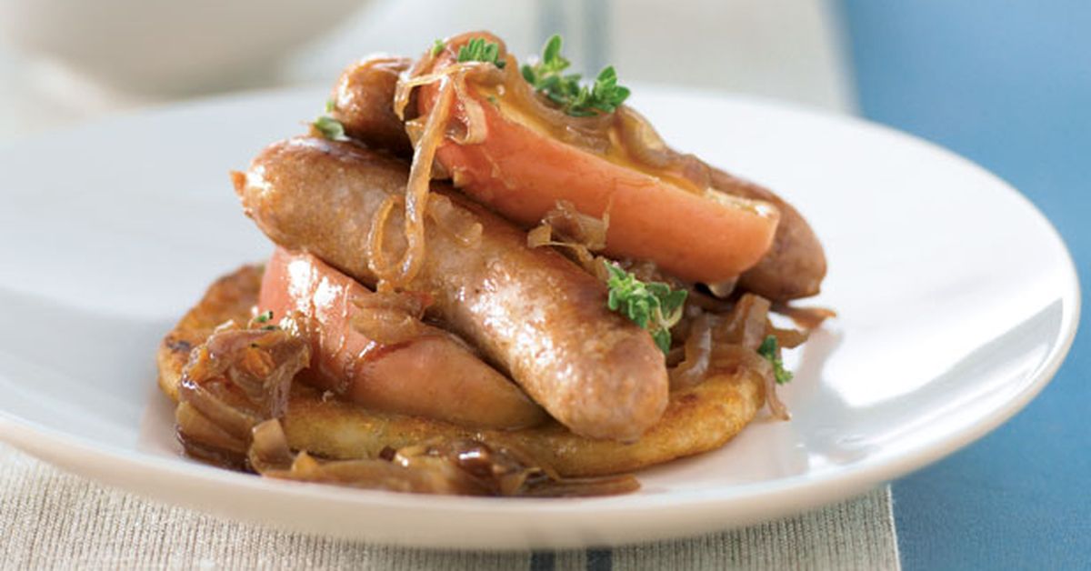 Snags with apple and onion - 9Kitchen