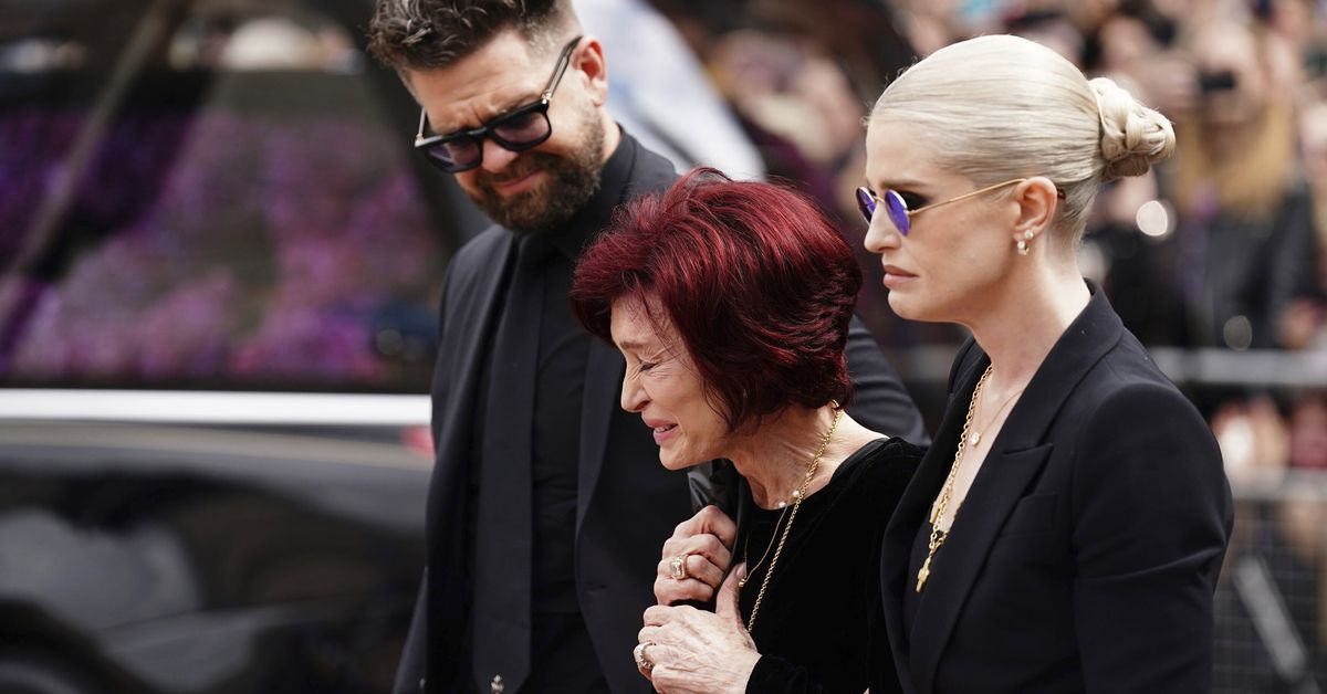 Ozzy Osbourne death: Sharon Osbourne supported by Kelly and Jack as they’re spotted publicly for first time | In Pictures