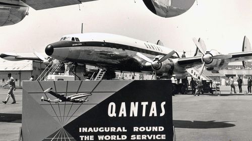 Qantas launched its first London flights 70 years ago- but it took four days.