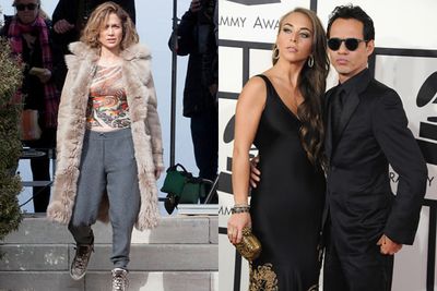 Jennifer Lopez, whose green, chest-baring Grammys dress from 2000 still gets people talking, didn't seem bothered about the Grammys this year.<br/><br/>She was seen a few days ago in a make-under for indie flick <i>Lila and Eve</i> in Georgia. But we guess she might have been avoiding ex-hubby Marc Anthony and his Topshop heiress girlfriend, Chloe Green, 22, who showed some big PDAs on the Grammys red carpet.