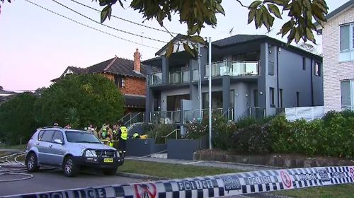 A 50-year-old man has died in hospital after his home in Sydney's inner west caught on fire overnight. Picture: 9NEWS.