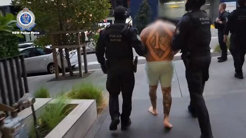 A man who was arrested over a stabbing outside a bikie clubhouse.