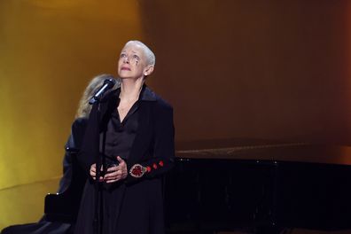 Annie Lennox performs onstage during the 66th GRAMMY Awards at Crypto.com Arena on February 04, 2024 in Los Angeles, California.