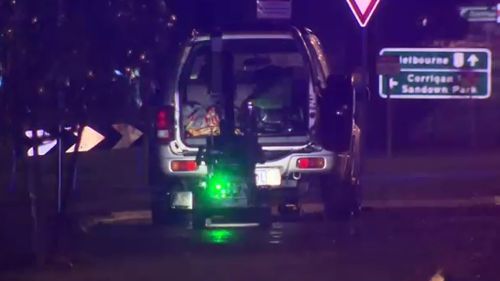 A police bomb robot removed the suspicious device from the car. (9NEWS)