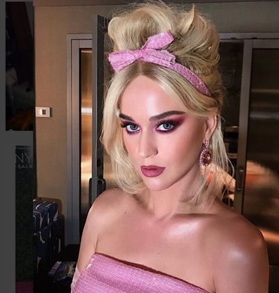 Katy Perry preparing to attend the 25th Annual QVC 'FFANY Shoes on Sale' Gala at The Ziegfeld Ballroom on October 11, 2018 in New York City.&nbsp;