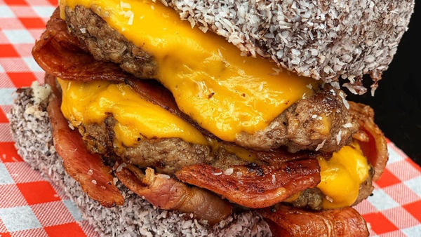 Adelaide restaurant Chuck Wagon 175 have teased their Australia Day special -- a hybrid monstrosity that combines the lamington dessert with a double beef and bacon burger.