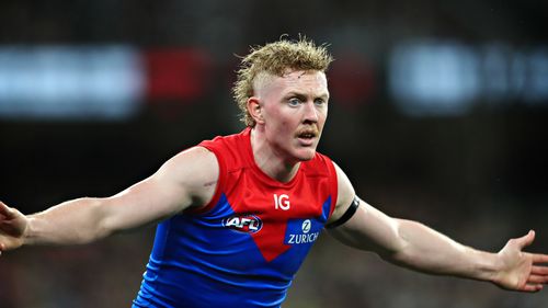 Clayton Oliver pictured during the qualifying final against Collingwood this year