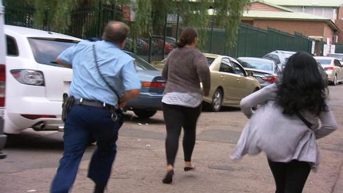 The woman was chased down by officers after running from Liverpool police station. (9NEWS)