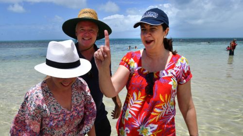 Premier Annastacia Palaszczuk visited the Great Barrier Reef. (AAP)