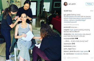 <p>Gal Gadot - getting ready and, according to her Instagram account, excited about it.</p>
<p>Image: <em>Instagram</em>/@gal_gadot</p>