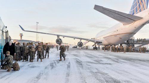US Marines land in Norway for contested deployment