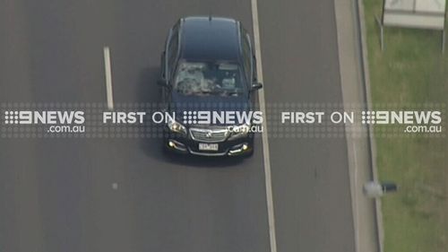 Police tracked the car by helicopter. (9NEWS)