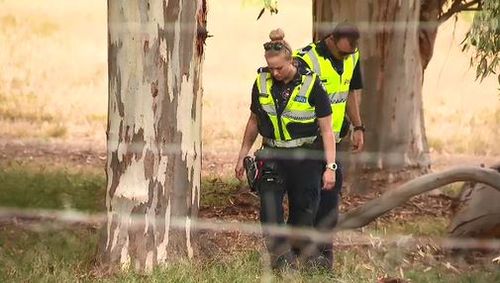 Police search shrub close to La Trobe University where Aiia had chosen to study because it was such a nice, quiet place.